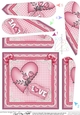 Love Heart Fan Pyramage Topper
