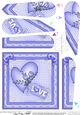 Love Heart Fan Pyramage Topper