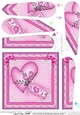 Love Heart Fan Pyramage Topper