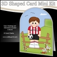 3D Shaped Card Kit - Little Footballer Plays for Sheffield