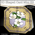 3D Shaped Octagonal Floral Card Kit - Pretty Apple Blossom