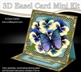 3D Easel Card Mini Kit - Butterfly & Flowers on Gold Frame