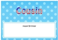 Large DL Happy Birthday COUSIN insert USA Stars & Stripes