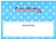 Large DL Happy Birthday DAUGHTER IN LAW insert USA Stars & Stripes