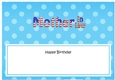 Large DL Happy Birthday MOTHER IN LAW insert USA Stars & Stripes