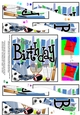 Birthday Sports and Games Wavy Spiral Side Stacker