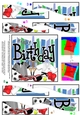 Birthday Sports and Games Wavy Spiral Side Stacker