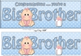 Large DL New Baby Congratulations you are a ... BIG BROTHER 3D decoupage