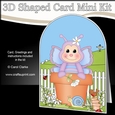 3D Shaped Card Kit - Flowerpot Friends - Cute Little Butterfly