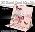 3D Easel Card Mini Kit - Pretty Floral Birdcage with Butterflies