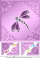 8 x 8 Dragonfly Scalloped corner Topper