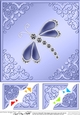 8 x 8 Dragonfly Scalloped corner Topper