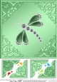 8 x 8 Dragonfly Scalloped corner Topper