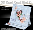 3D Easel Card Mini Kit - A Touch of Elegance - Pretty Violas, Lace, Butterflies & Pearls