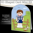 3D Shaped Card Kit - Little Footballer Plays for Wigan