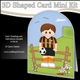 3D Shaped Card Kit - Little Footballer Plays for Wolverhampton