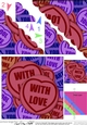 With Love Sweet Heart Scallop Corner side stacker Topper