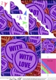 With Love Sweet Heart Scallop Corner side stacker Topper