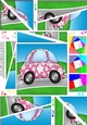 Floral Funky Car Twisted Spiral Side Stacker