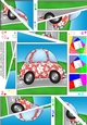 Floral Funky Car Twisted Spiral Side Stacker