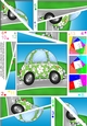 Floral Funky Car Twisted Spiral Side Stacker