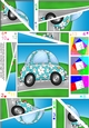 Floral Funky Car Twisted Spiral Side Stacker