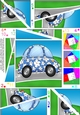 Floral Funky Car Twisted Spiral Side Stacker