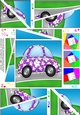 Floral Funky Car Twisted Spiral Side Stacker