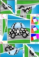 Floral Funky Car Twisted Spiral Side Stacker