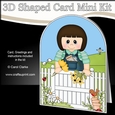 3D Shaped Card Kit - In the Garden - Lady
