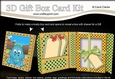 3D Cute Little Dino Gift Box Card Kit 3d Decoupage