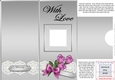Add a Photo Card Roses & Lace with easy fold frame
