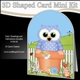 3D Shaped Card Kit - Flowerpot Friends - Cute Little Hoot Owl