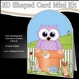 3D Shaped Card Kit - Flowerpot Friends - Cute Little Hoot Owl