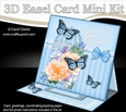 3D Easel Card Mini Kit - Pretty Floral Birdcage with Butterflies
