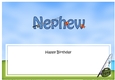 Large DL Happy Birthday NEPHEW insert with Fishing