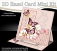 3D Easel Card Mini Kit - A Touch of Elegance - Flowers Lace, butterflies & Pearls