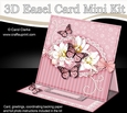 3D Easel Card Mini Kit - A Touch of Elegance - Flowers Lace, butterflies & Pearls