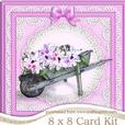 8 x 8 Flower Filled Wheelbarrow Kit with 3D Decoupage
