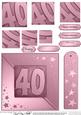 40th Metallic Age Quick Card with Twisted Pyramage