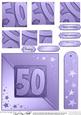 50th Metallic Age Quick Card with Twisted Pyramage