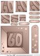 60th Metallic Age Quick Card with Twisted Pyramage