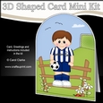 3D Shaped Card Kit - Little Footballer Plays for Brighton