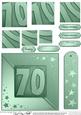 70th Metallic Age Quick Card with Twisted Pyramage