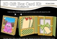 3D Cute Little Dino Gift Box Card Kit 3d Decoupage