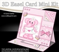 3D Easel Card Mini Kit - Pretty in Pink - Lola Elephant has a Love Letter