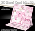 3D Easel Card Mini Kit - Pretty in Pink - Lola Elephant has a Love Letter