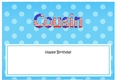 Large DL Happy Birthday COUSIN insert USA Stars & Stripes