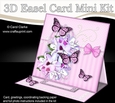 3D Easel Card Mini Kit - Pretty Floral Birdcage with Butterflies