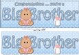 Large DL Ethnic New Baby Congratulations you are a ... BIG BROTHER 3D decoupage